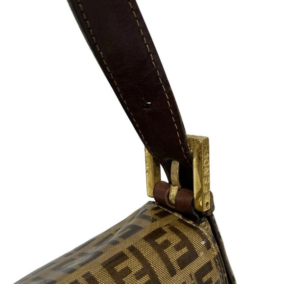 Auth FENDI Mamma bucket / Zucchino pattern 26325 Brown Dark Brown Coated Canvas - Picture 8 of 16